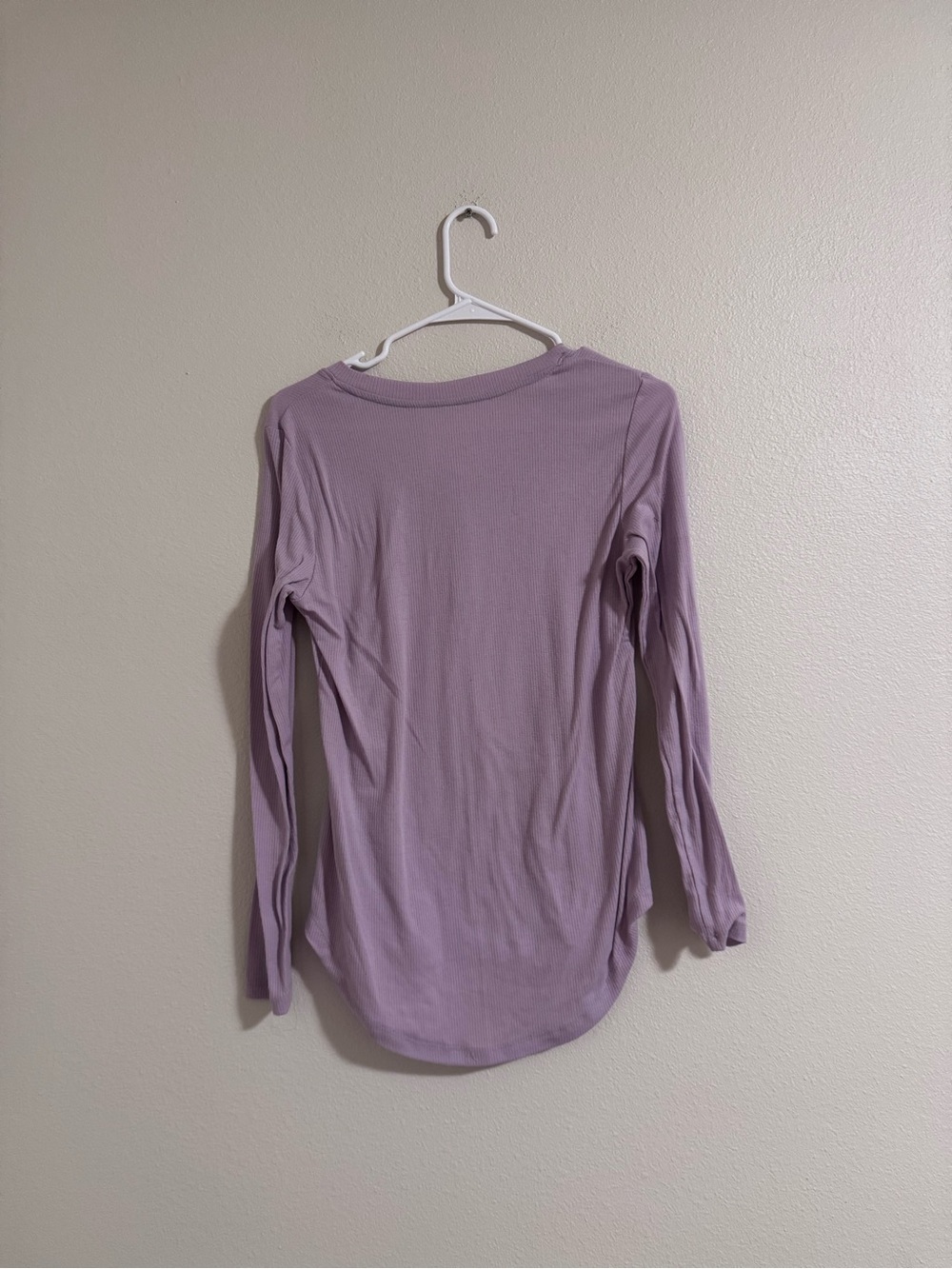 Eddie Bauer Light Lavender Long-Sleeve Henley - Picture 3 of 3
